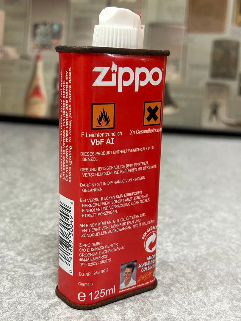 ビンテージzippo 2000年代 希少ドイツ限定 シューマッハ オイル空缶