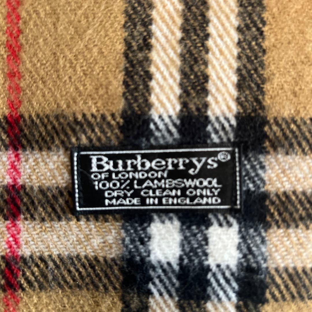 Burberrys チェック柄マフラー 100%ラムウール