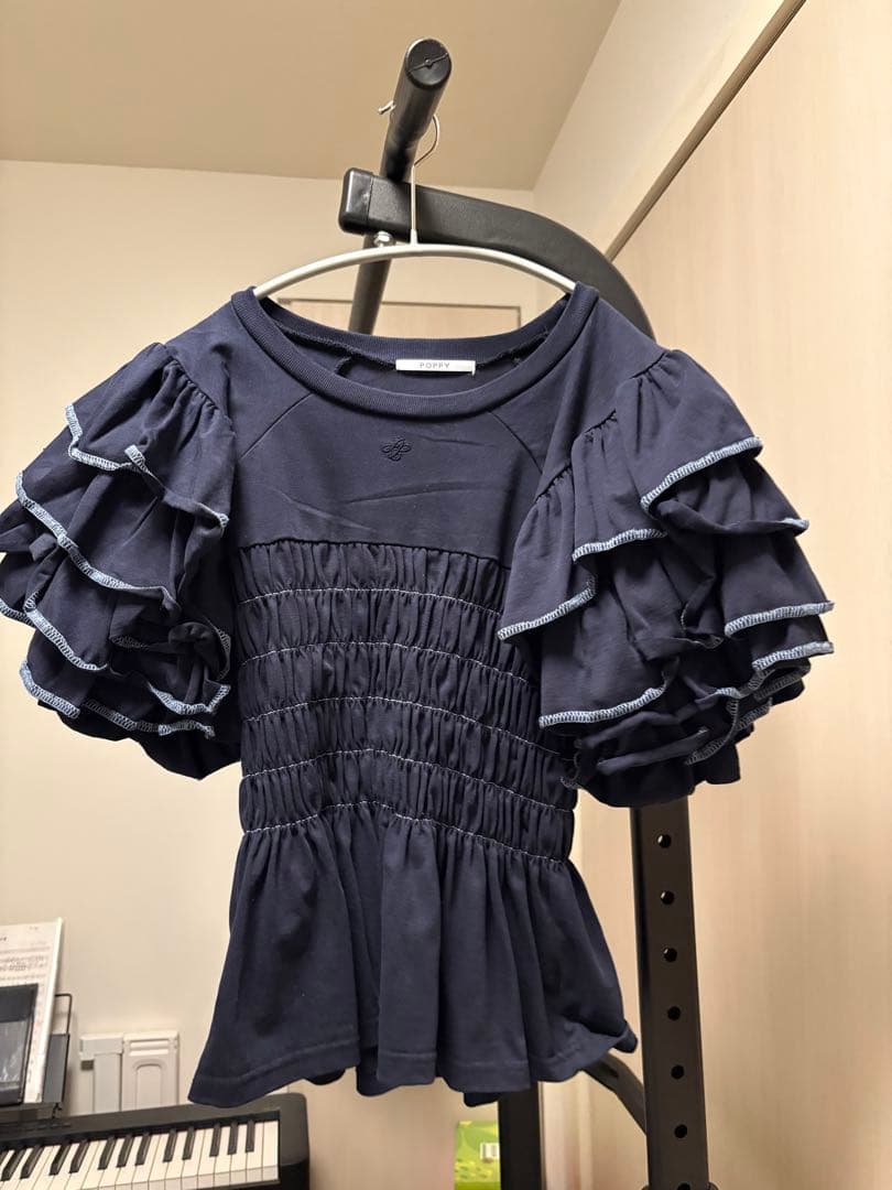 POPPY ティアードフリルスリーブTシャツ