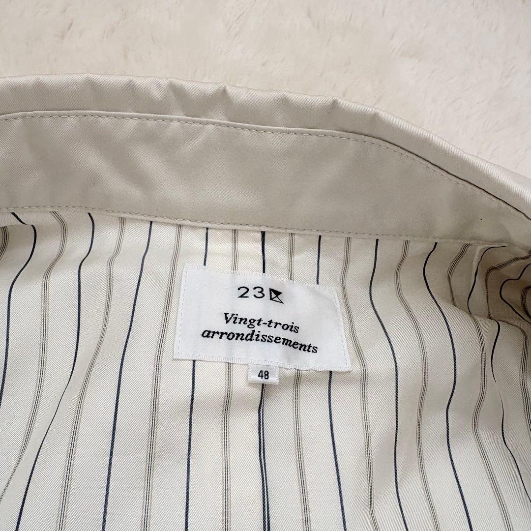 美品✨大きいサイズ✨23区 ショート丈トレンチコート　ダブルブレスト　48