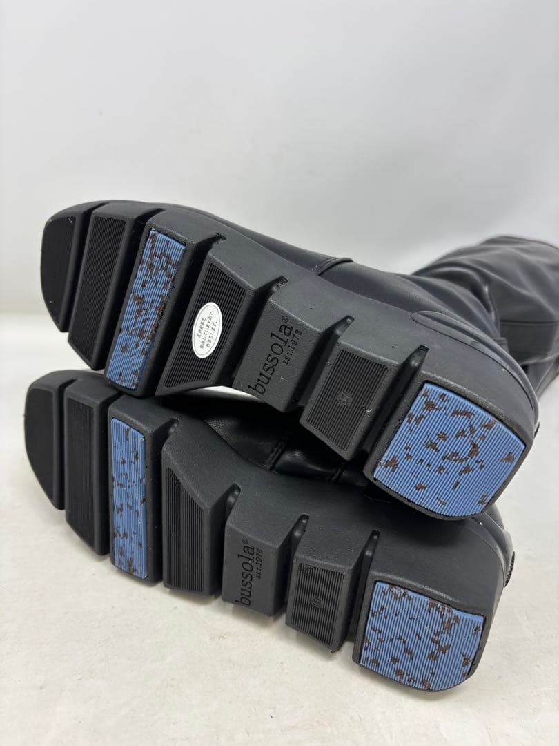 A1942 ブソラ HOKKAIDO 本革 厚底ストレッチロングブーツ