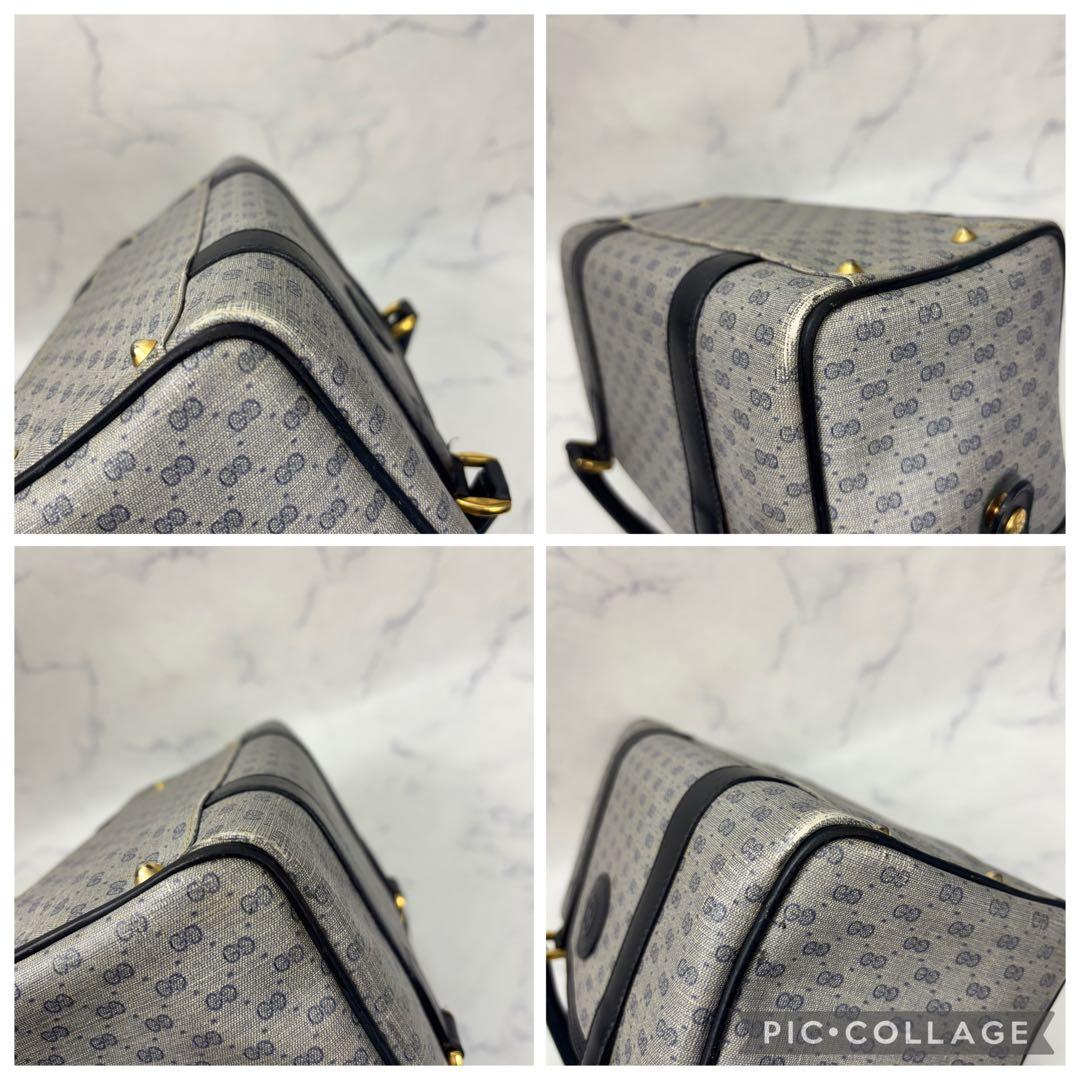 GUCCI オールドグッチ GG柄 PVCミニボストンバッグ