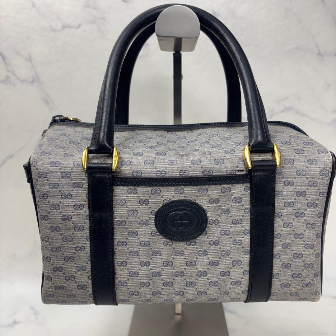 GUCCI オールドグッチ GG柄 PVCミニボストンバッグ