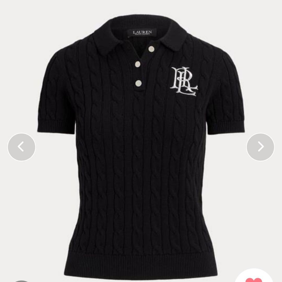 LAUREN RALPH LAUREN ケーブルニット コットン　ポロ セーター
