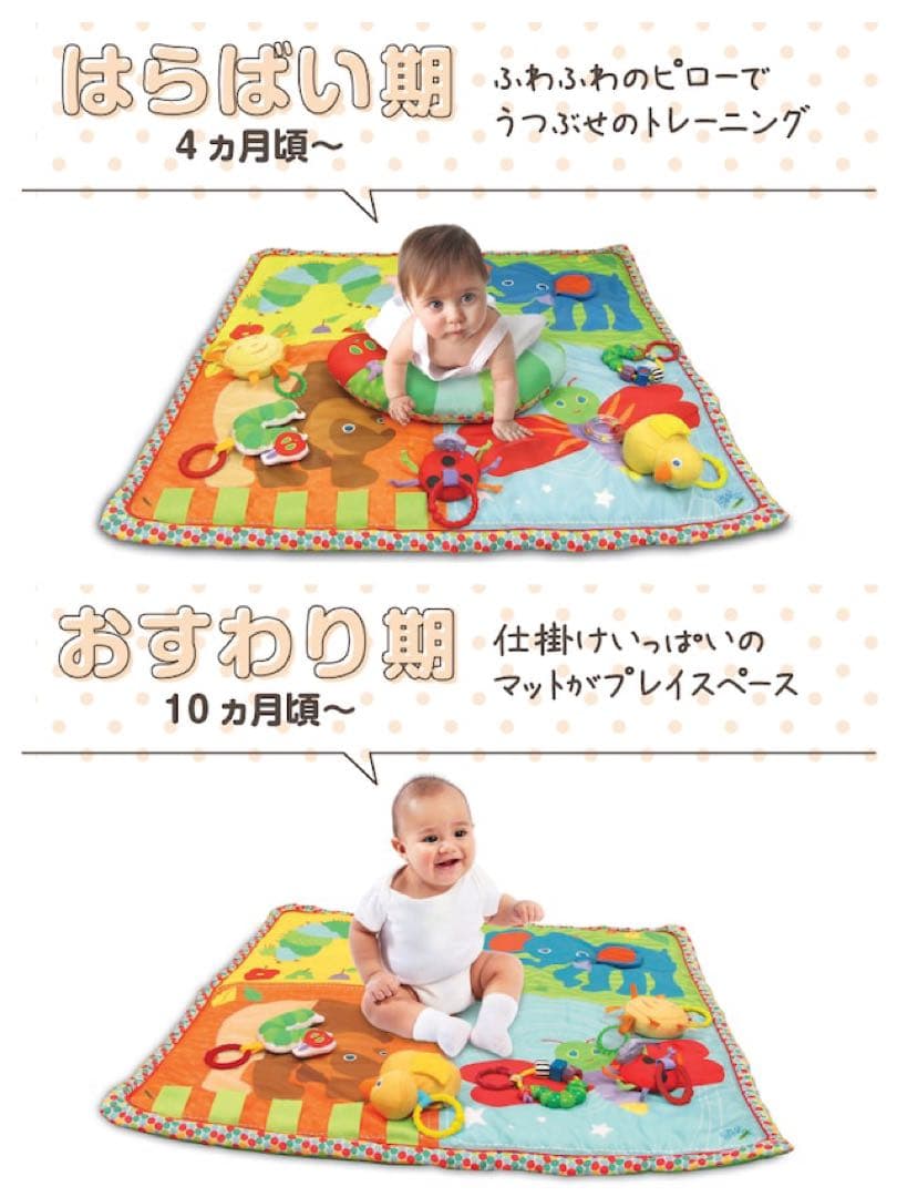日本育児　はらぺこあおむし アクティビティ プレイジム　専用ケース付き