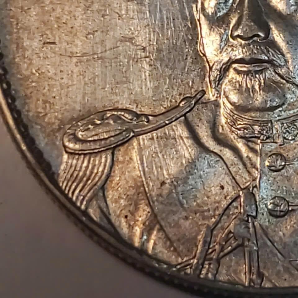 中華民国　本物銀貨　袁世凱「羽根飾り帽子」ドル ND (1916年) 天津造幣局