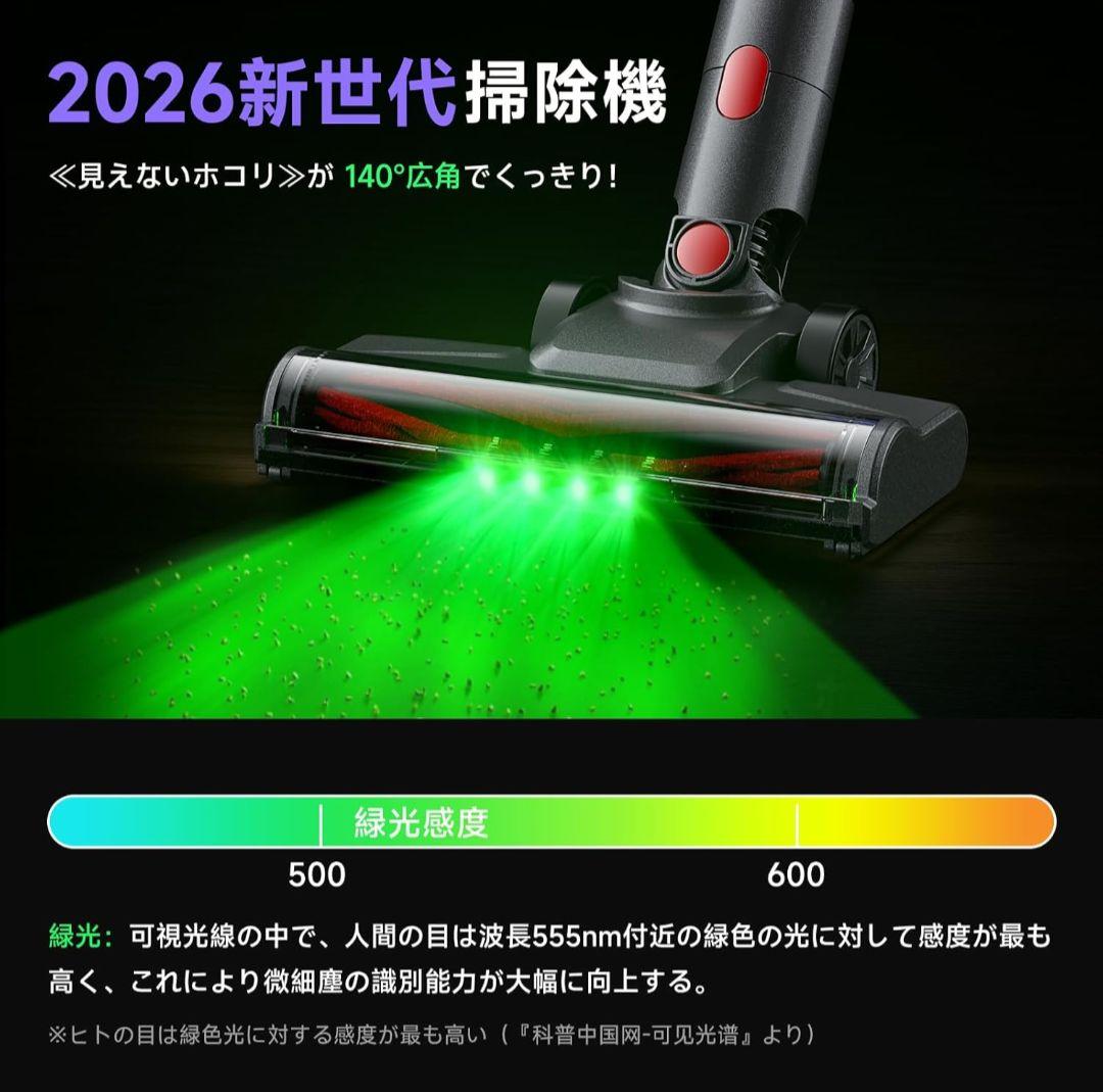 掃除機 コードレス 自立式 スタンド不要 軽量 スティック ハンディ 低騒音