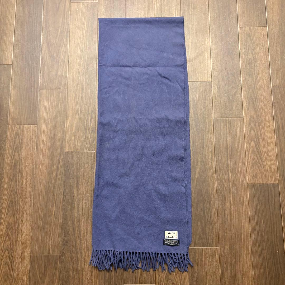 【美品】Acne Studios アクネ マフラー ヴァージンウール ブルー
