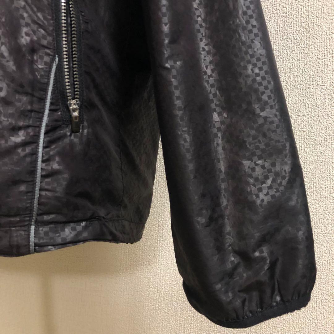 ランバンスポール ジップアップ ジャケット ブラック 柄 サイズ40