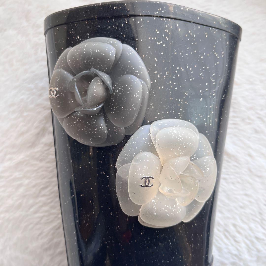 美品✨CHANEL シャネル レインブーツ 長靴 ココマーク ラメ カメリア
