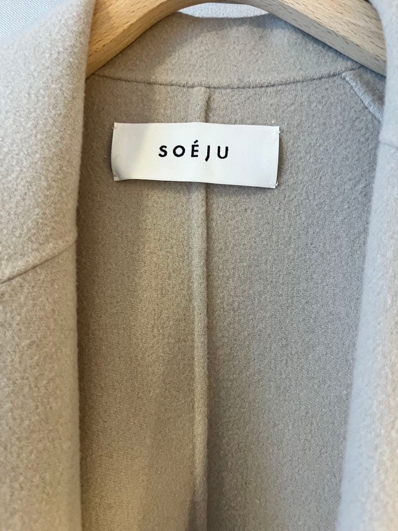【ヤンヤン】SOEJU ウールリバーローブコートMサイズ