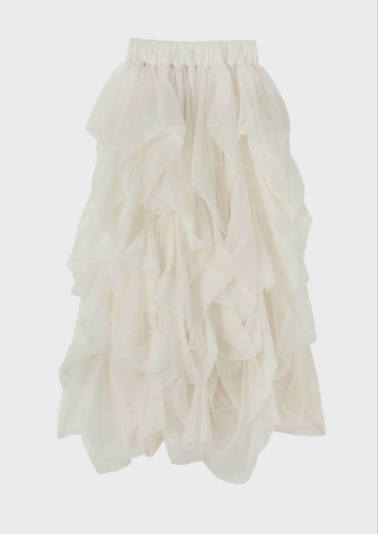 2回使用　THE TOE Iris Tulle Skirt White Mサイズ