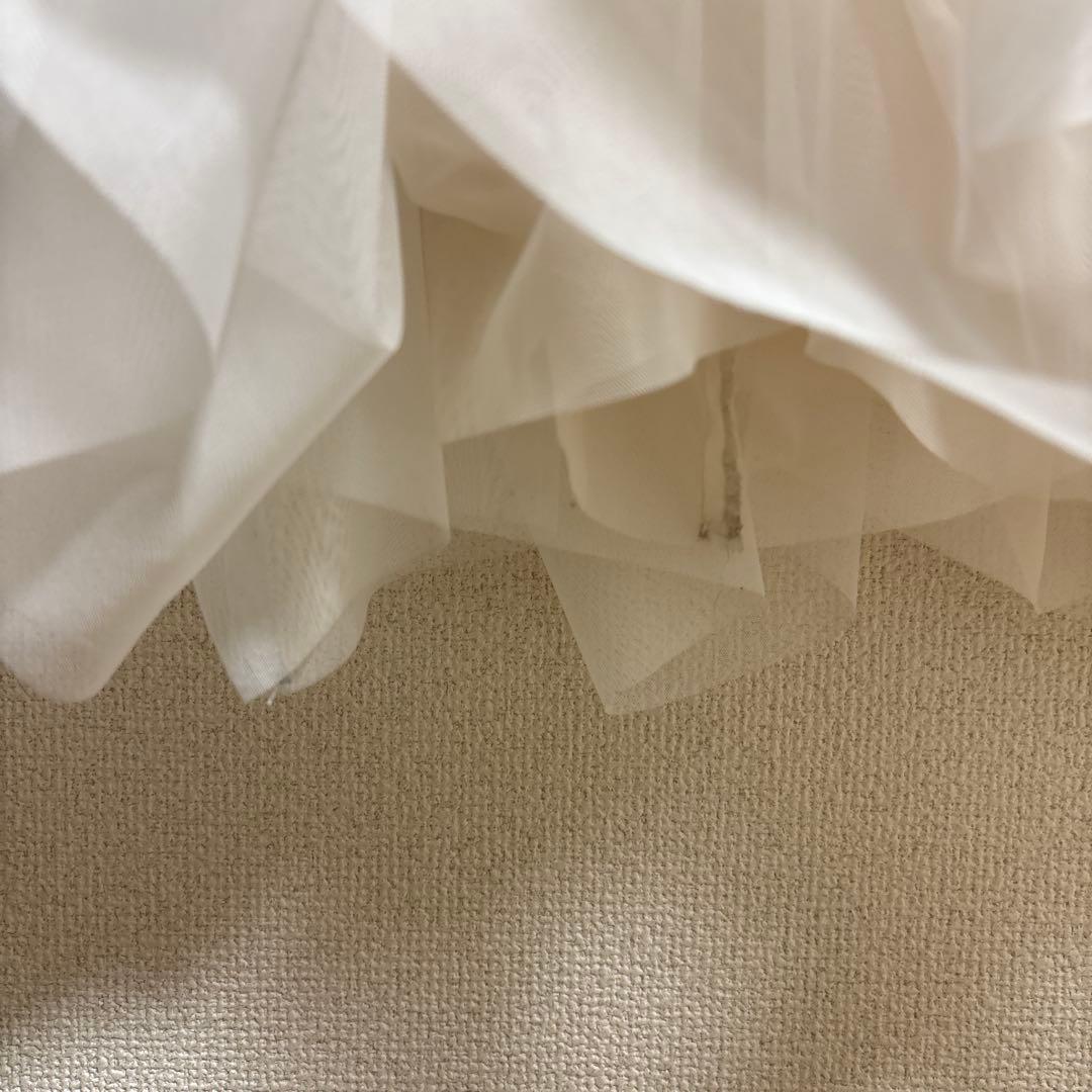 2回使用　THE TOE Iris Tulle Skirt White Mサイズ