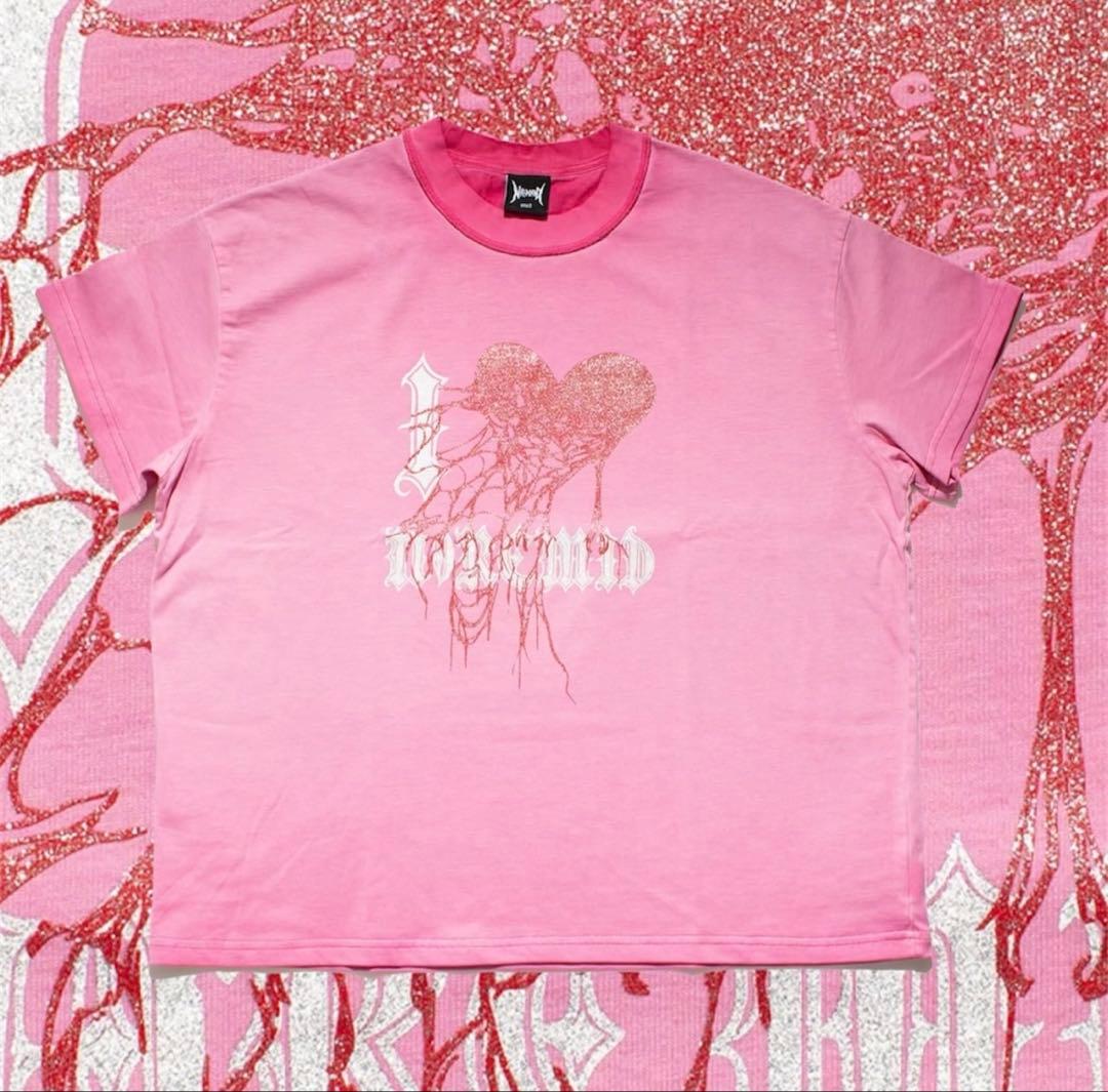 Sサイズ　NOREMID I LOVE TEE -PINK-