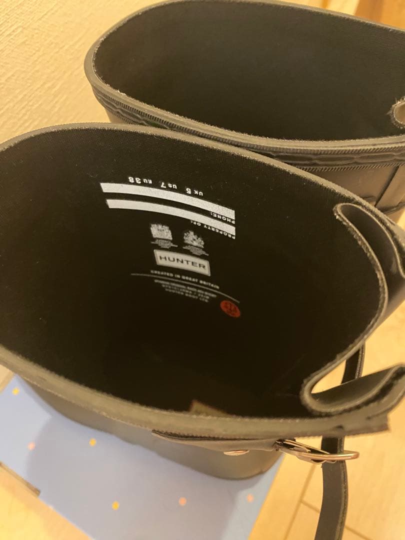 美品　HUNTER レインブーツ　24〜24.5cm