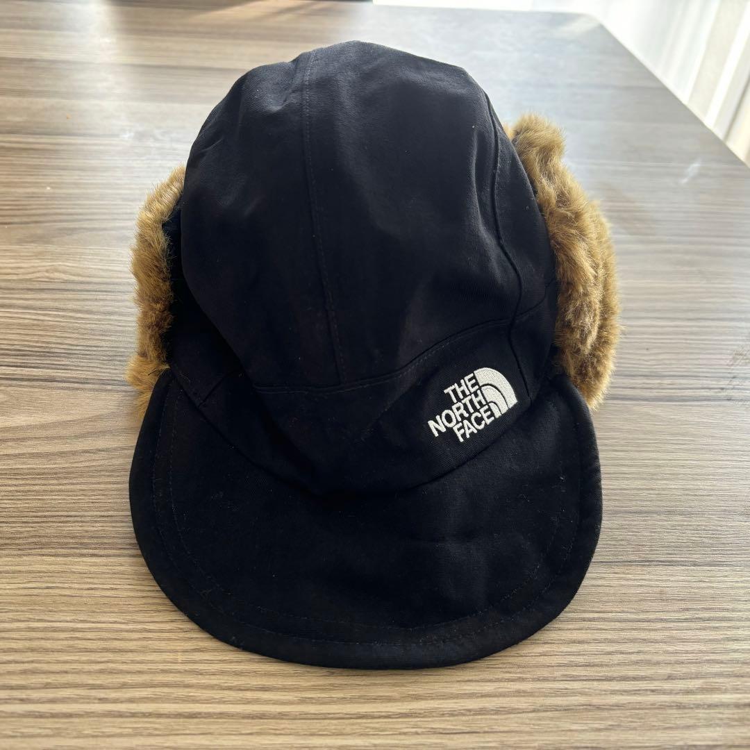 THE NORTH FACE フライトキャップ 黒色 ファー付き