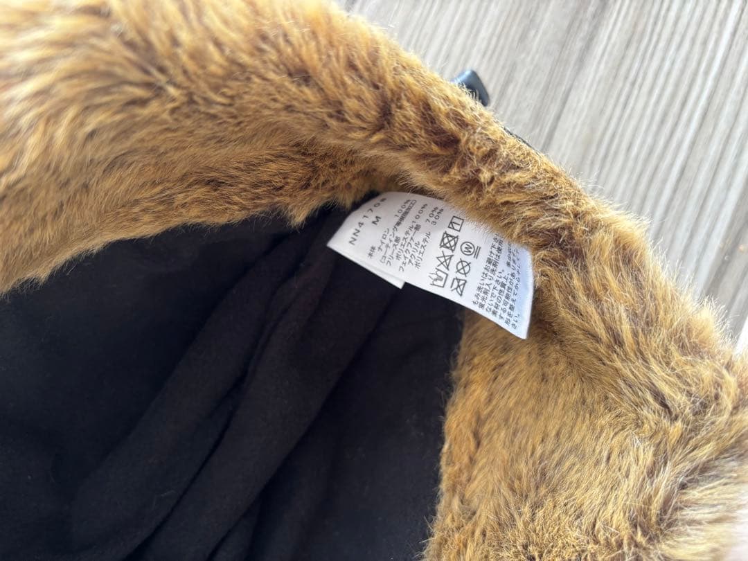 THE NORTH FACE フライトキャップ 黒色 ファー付き