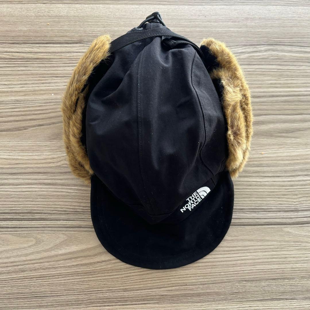 THE NORTH FACE フライトキャップ 黒色 ファー付き
