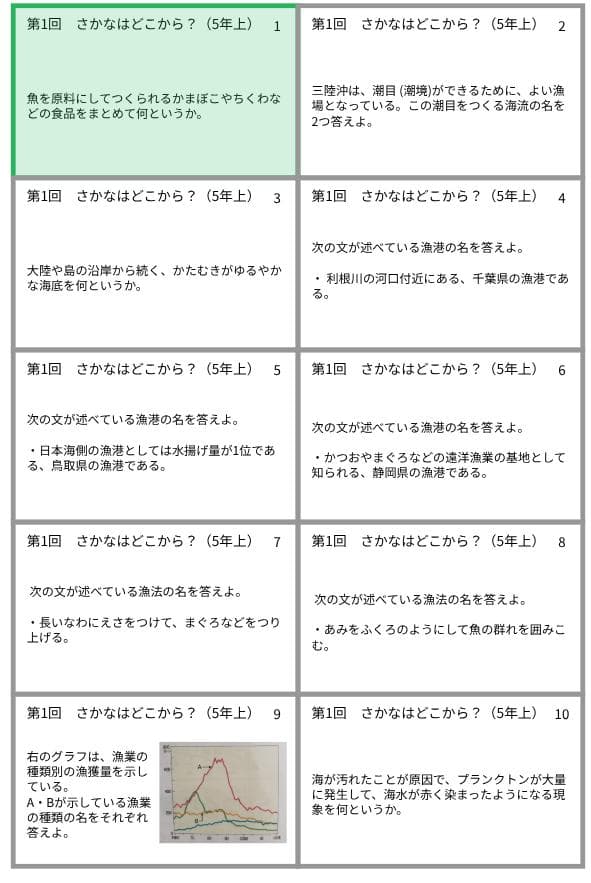 予習シリーズ暗記カード【5年上 社会・理科1〜19回】 中学受験