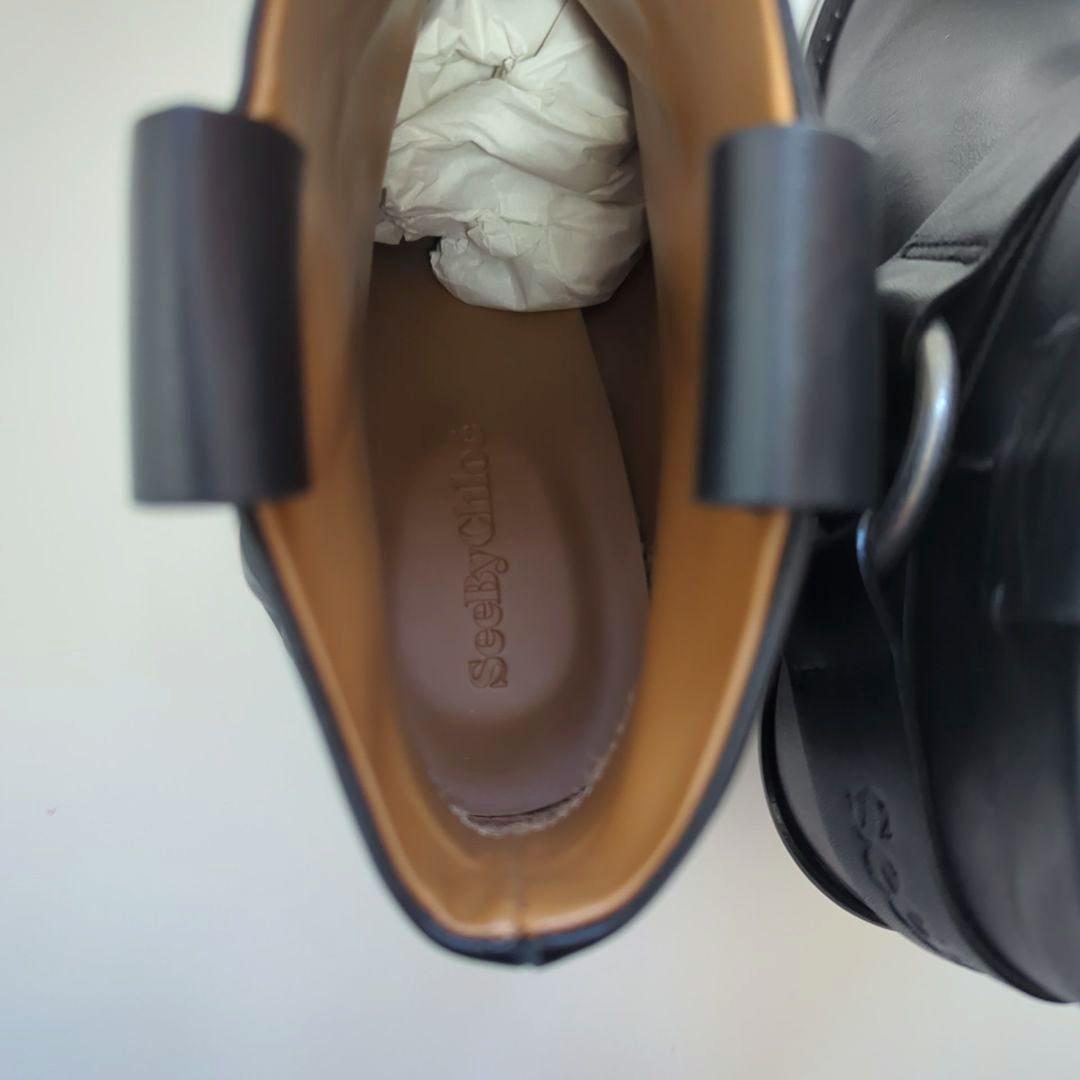 新品・未使用✨See by Chloé アンクル ショートブーツ 黒 レザー