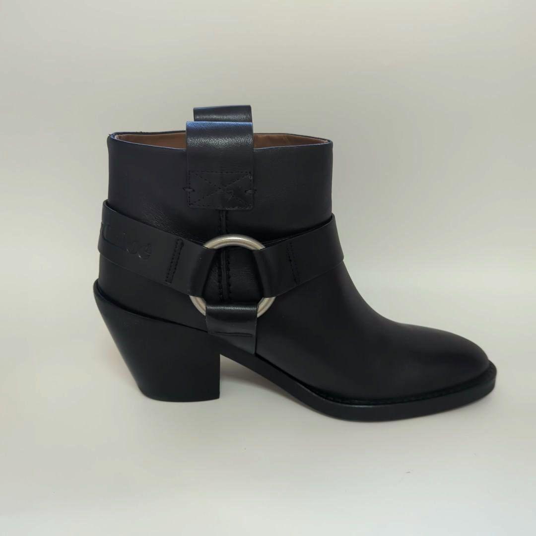 新品・未使用✨See by Chloé アンクル ショートブーツ 黒 レザー