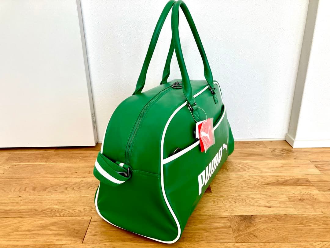 PUMA Classicデザイン ボストンバッグ グリーン 新品