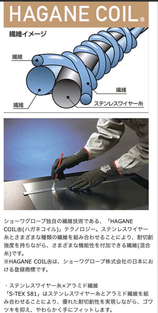 ショウワグローブS-TEX581 （L） 10双セット