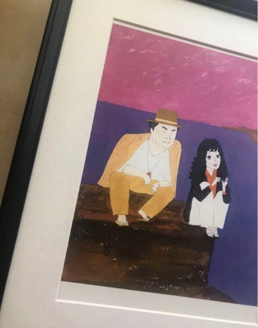 PK額装品 和田誠 映画 男はつらいよ 渥美清 A3額入 ポスター風 イラスト