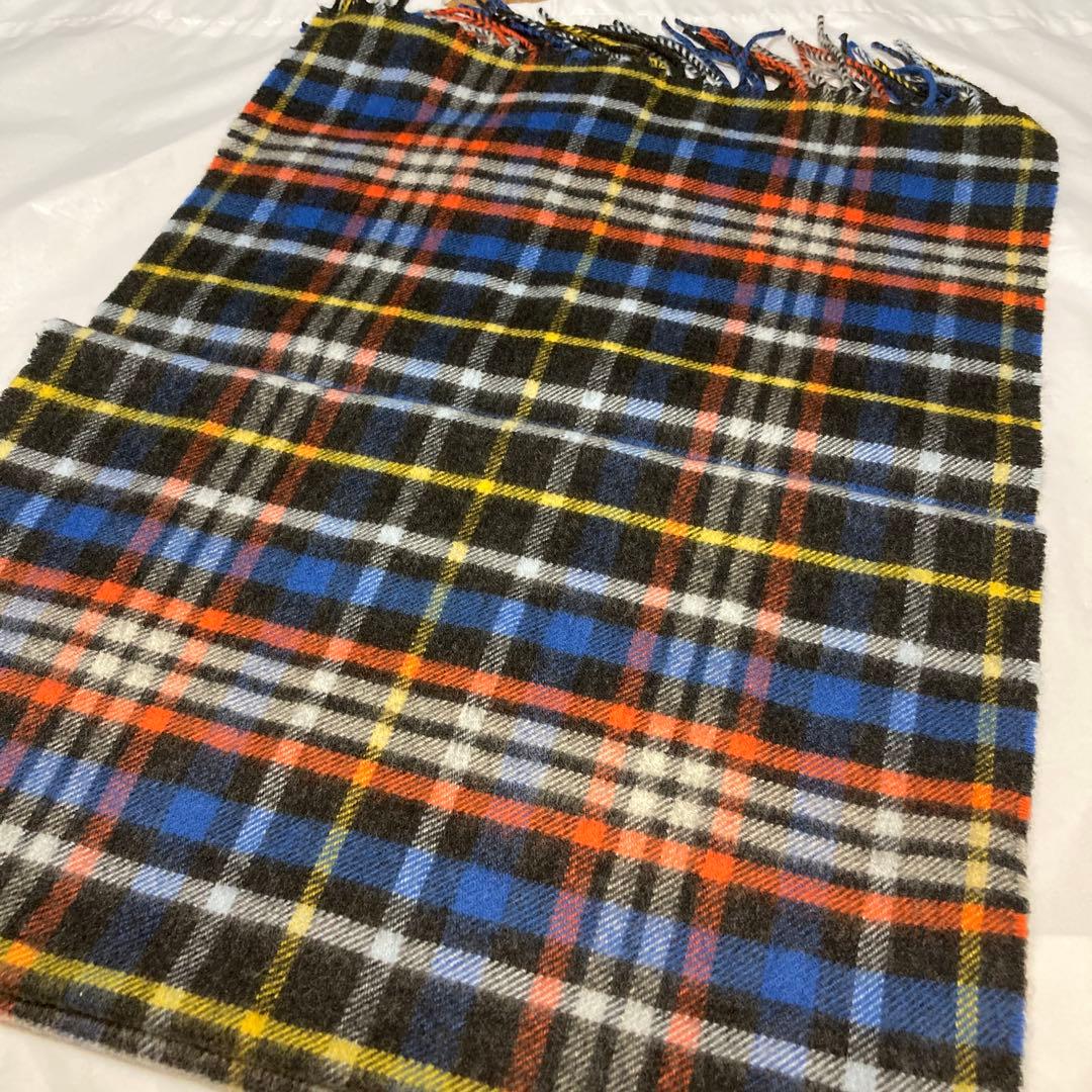 美品 ジョンストンズ カシミヤ100％ 中判ストール チェック 国内正規品
