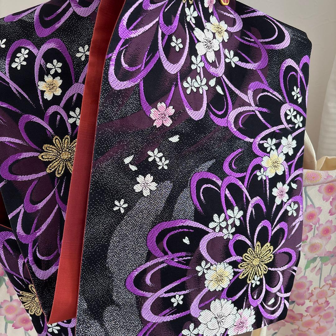 正絹豪華振袖フルセット　白地　桜　花柄　成人式に