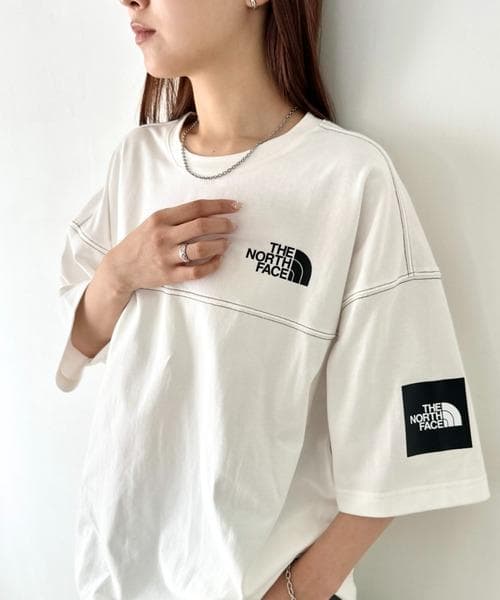 韓国限定　ノースフェイス　ダメージTシャツ　白　L 新品　ウォッシュ加工　XL