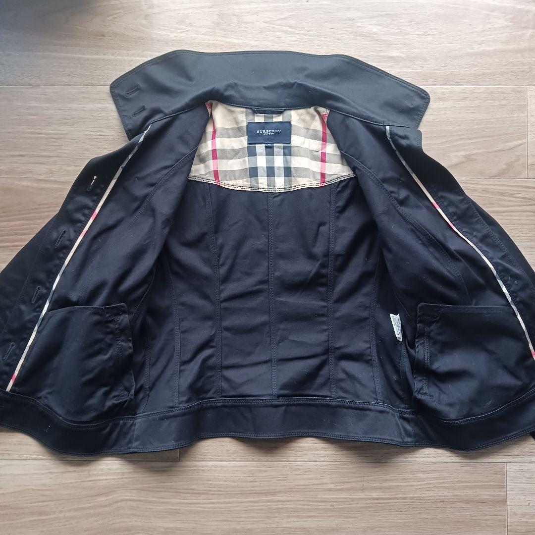 春用 　BURBERRY LONDON　ジャケット　短丈　黒　48号　XXL
