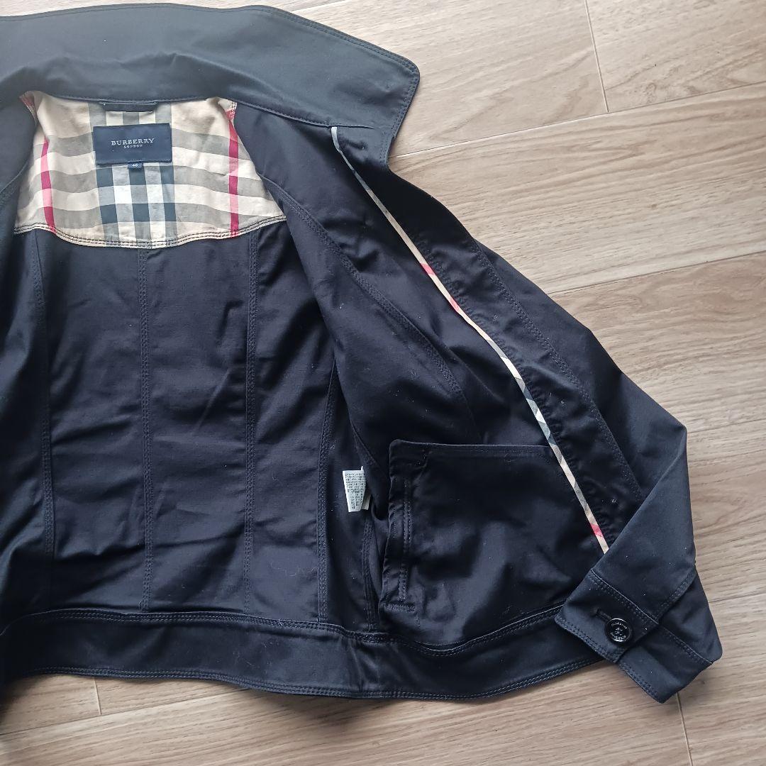 春用 　BURBERRY LONDON　ジャケット　短丈　黒　48号　XXL