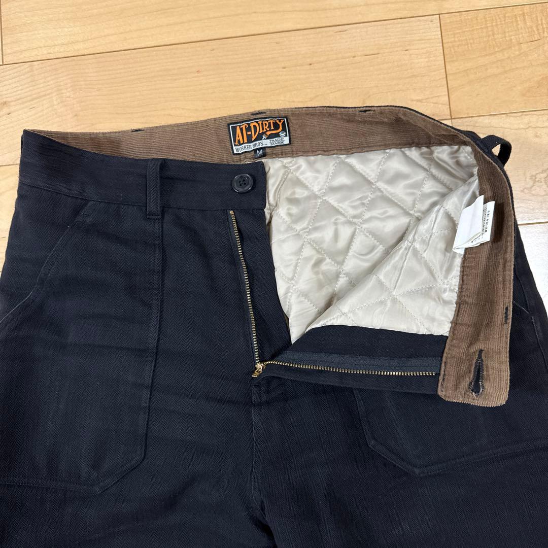 AT-DIRTY \"QUILTING PANTS\" black サイズM