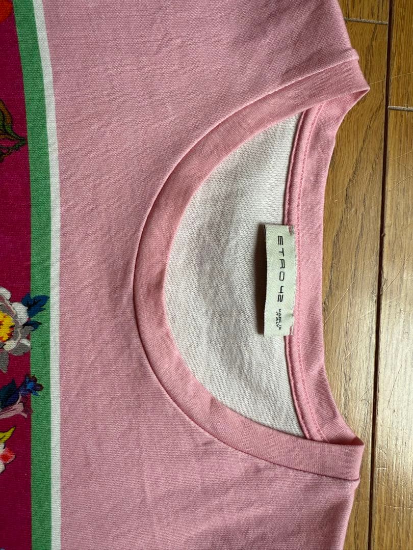 吉田さま専用 エトロ 半袖 Tシャツ ピンク コットン グラフィック