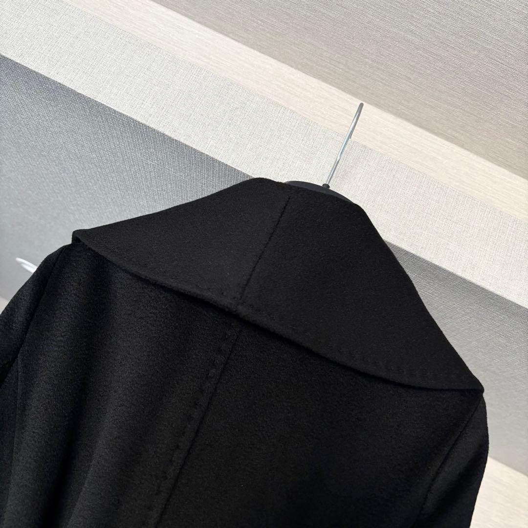 新品同様‼️ マックスマーラ 艶感美しい ショールカラーベルテッドコート