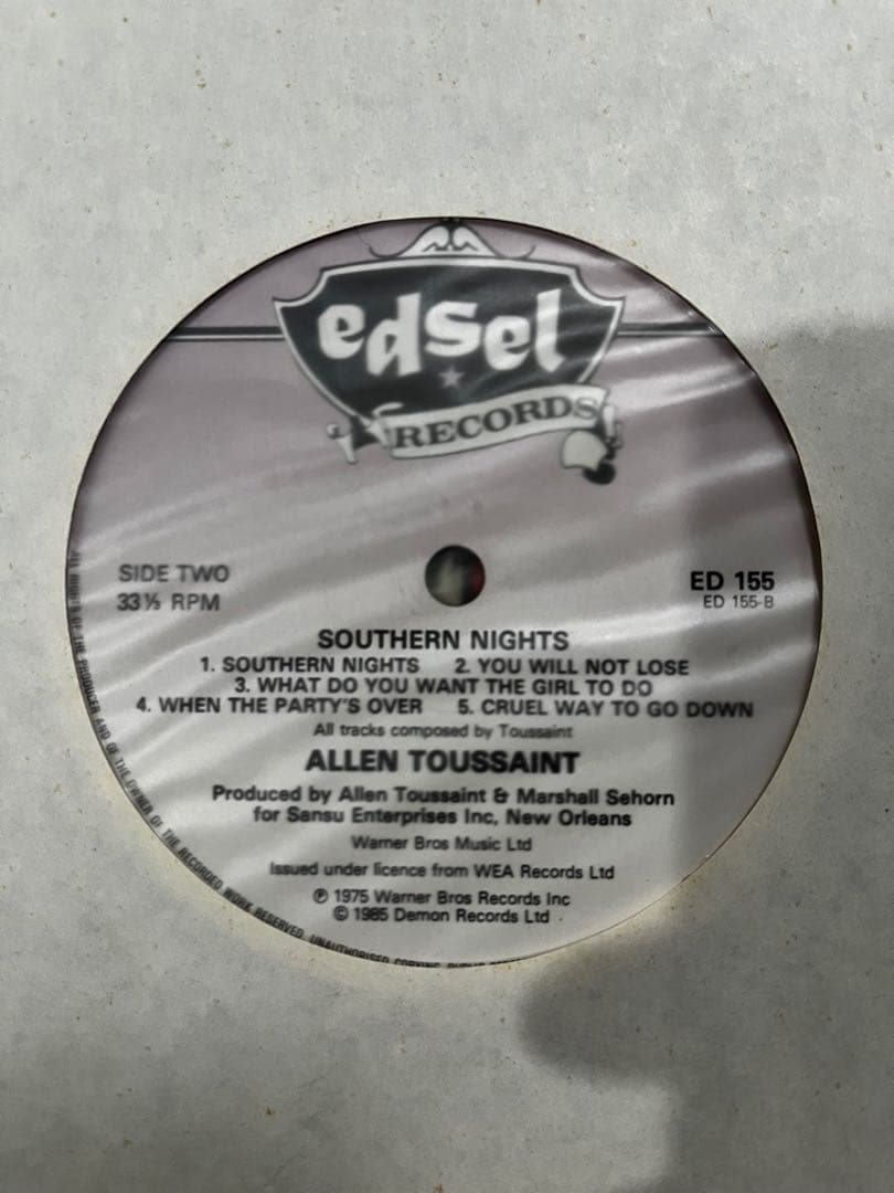 洋楽 Allen Toussaint Southern Nights LP no BC