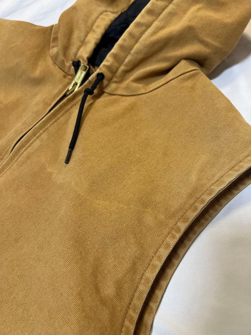 Carhartt（カーハート）フード付きダックベスト ベージュ XL