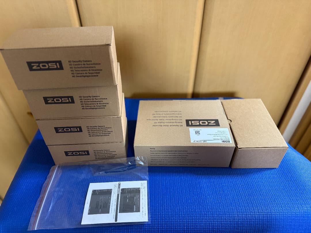 ZOSI 防犯カメラ 4台セット 無線 WiFi6 レコーダー付