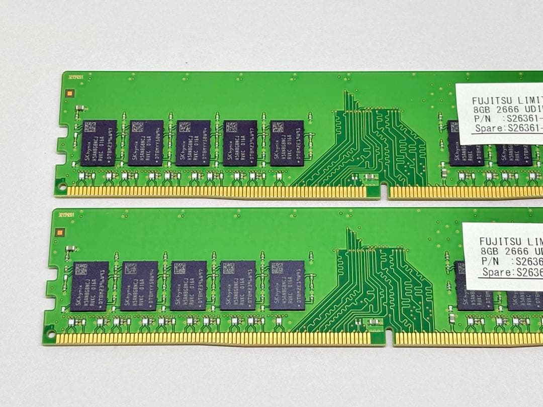 PC4-2666V-ED2-11 ECC Unbffered 8GBx2枚