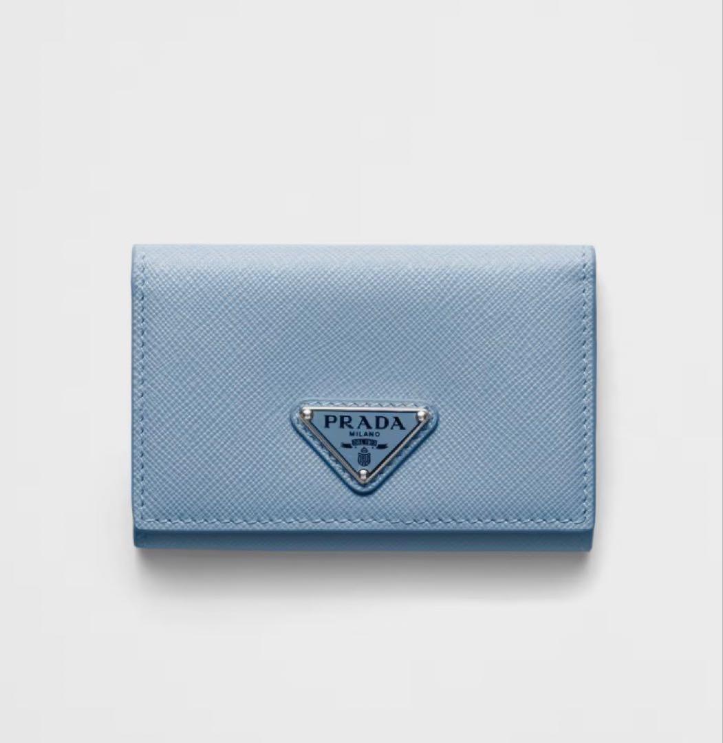 PRADA サイファーノトライアングル カードケース アストラルブルー