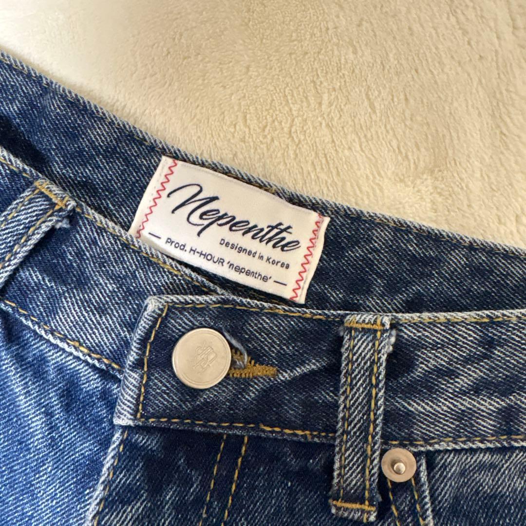 Nalm. barrel leg wide denim Sサイズ