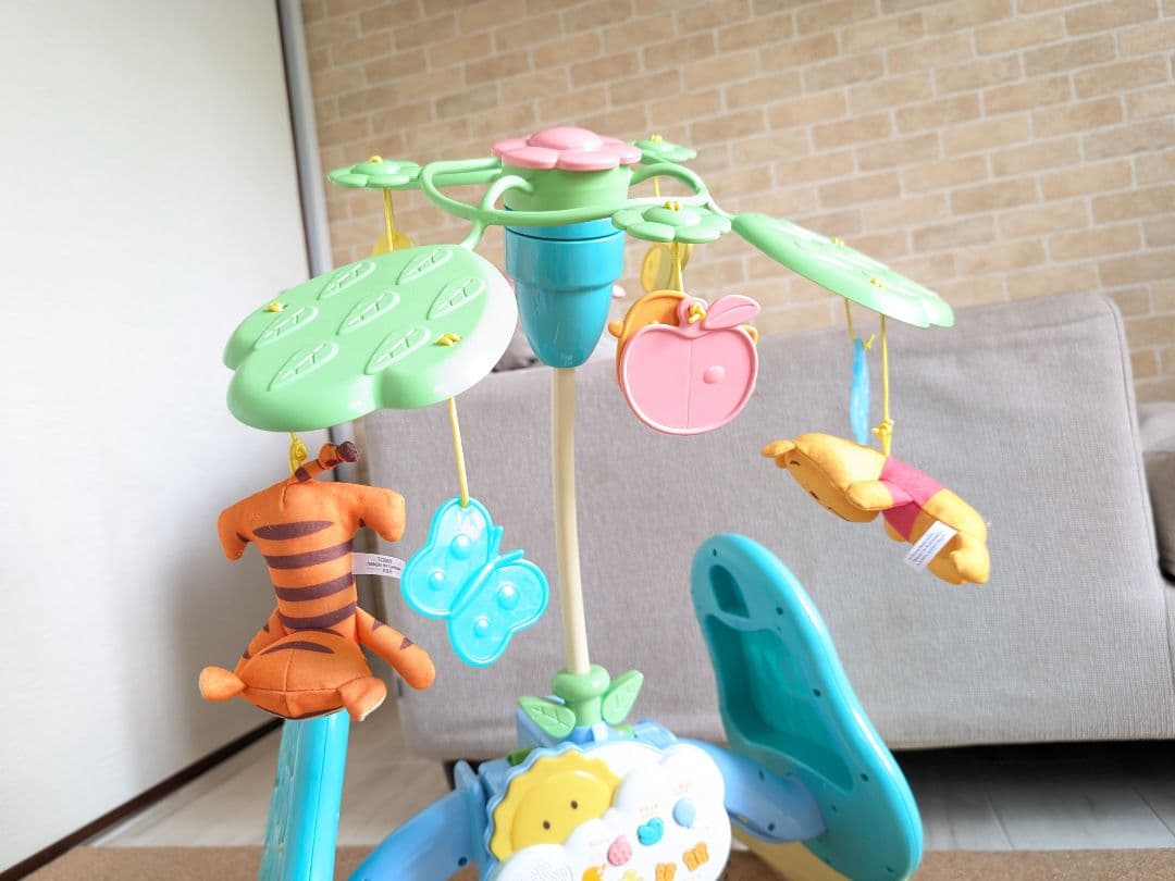 【美品】Disney プーメリー えらべる回転6WAYジムにへんしんメリー
