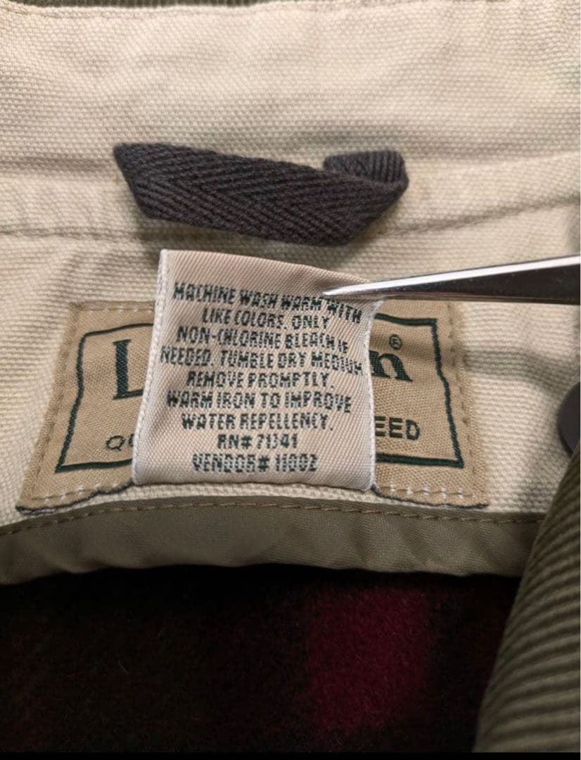 90s L.L.Bean ハンティングジャケット ライナー付き コーデュロイ襟