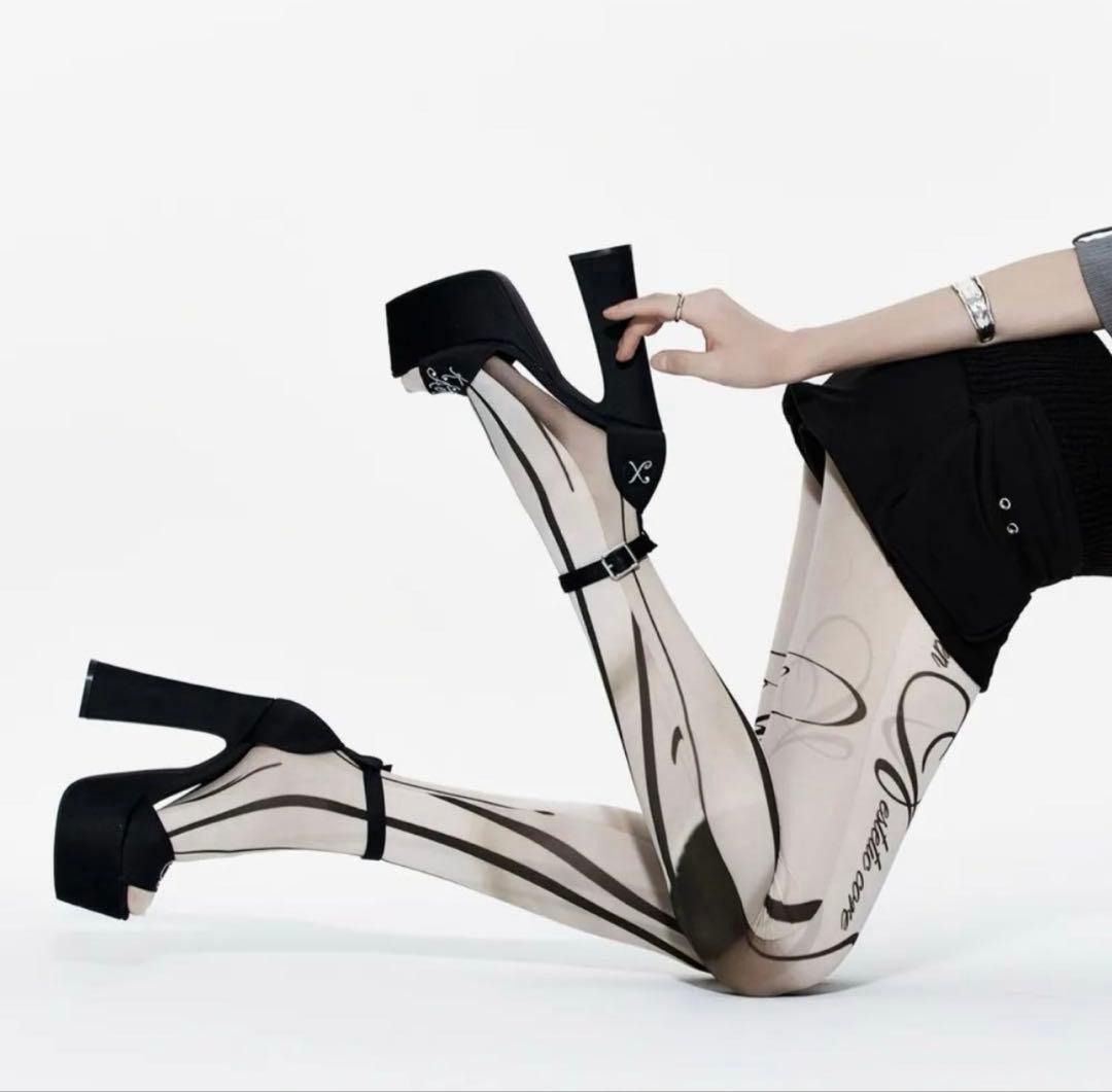 レッグウェア KASHIKO Calligraphy Tights