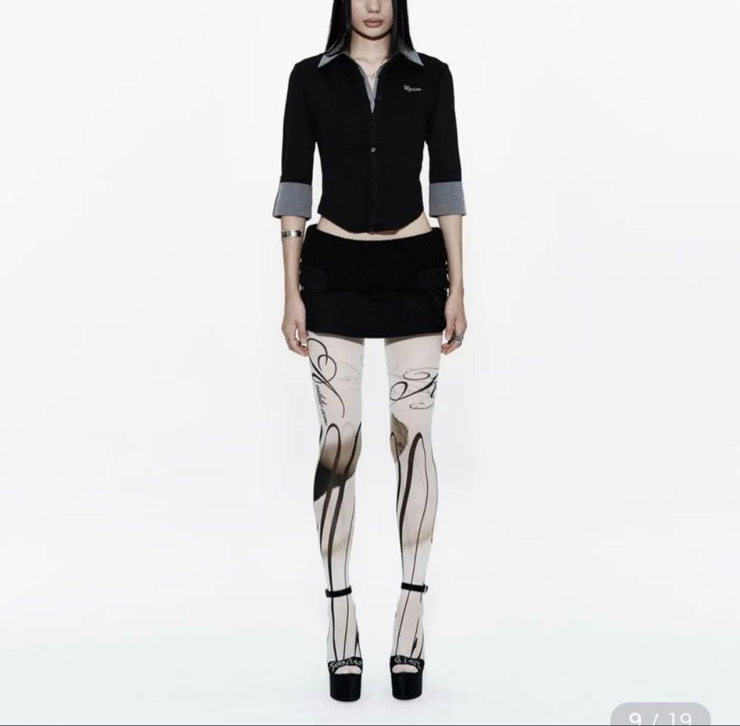 レッグウェア KASHIKO Calligraphy Tights