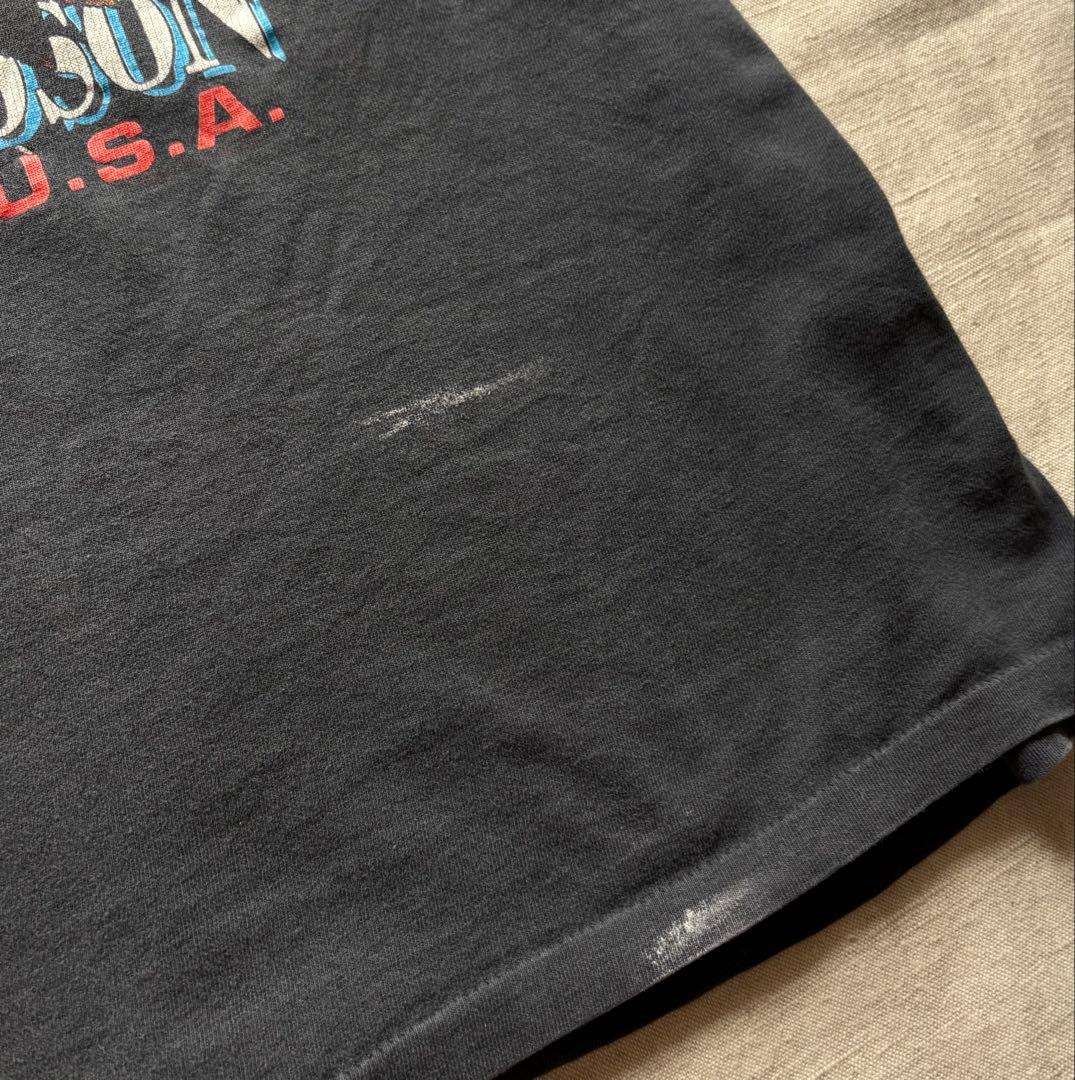 【鬼フェード】90s ハーレーダビッドソン Tシャツ フレイムUSA製