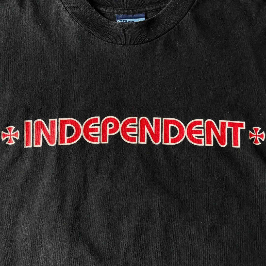 【希少】90s INDEPENDENT プリントTシャツ L USA製 青タグ