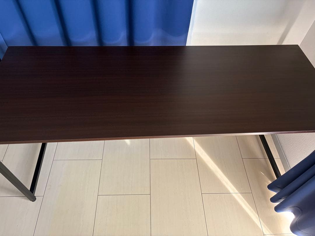 サンワダイレクト シンプルワークデスク ブラック 幅160cm×奥行60cm