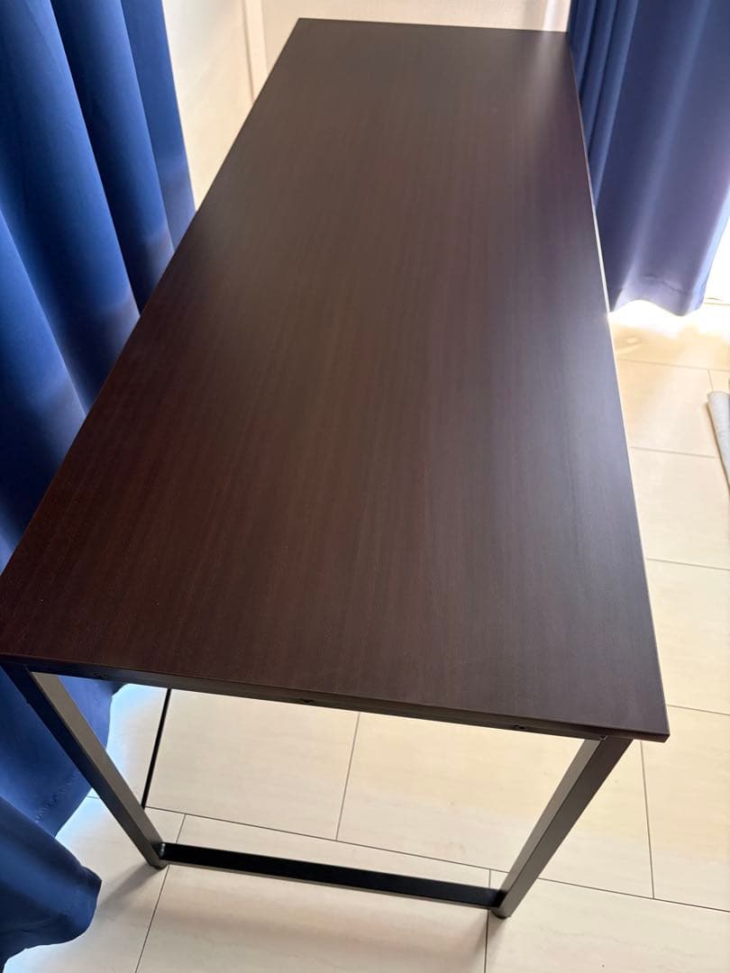 サンワダイレクト シンプルワークデスク ブラック 幅160cm×奥行60cm
